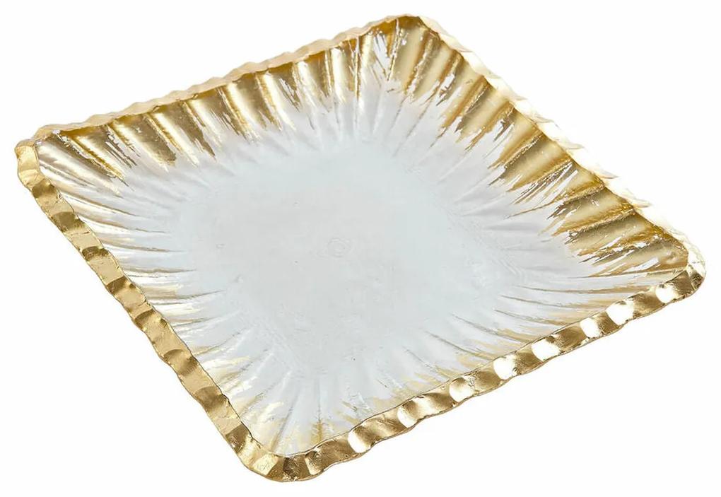 Tabuleiro de Bolso DKD Home Decor Cristal (20 x 20 x 3 cm)