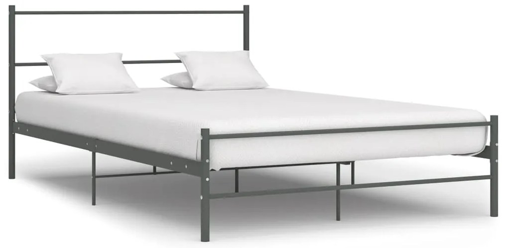 Estrutura de cama 120x200 cm metal cinzento