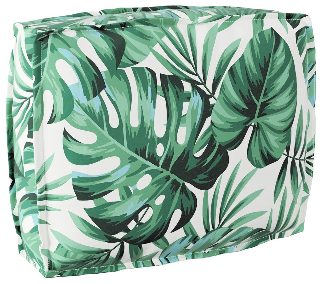 vidaXL Almofada de palete para encosto Floral Padrão de folhas