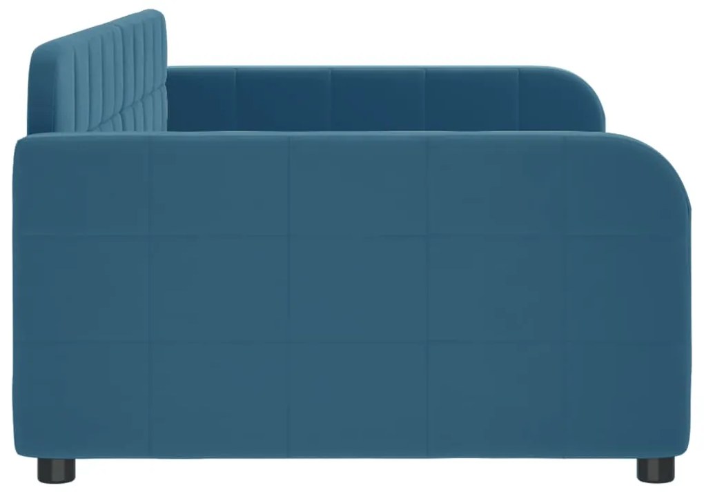 Sofá-cama 90x200 cm veludo azul