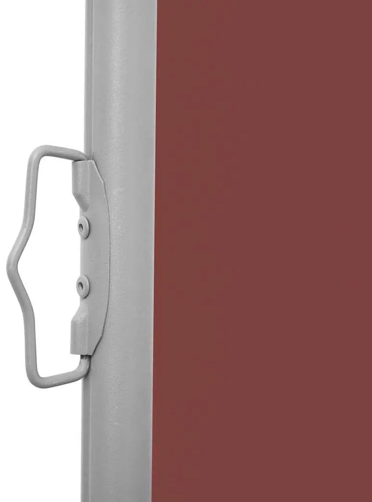 Toldo lateral retrátil para pátio 140x1200 cm castanho