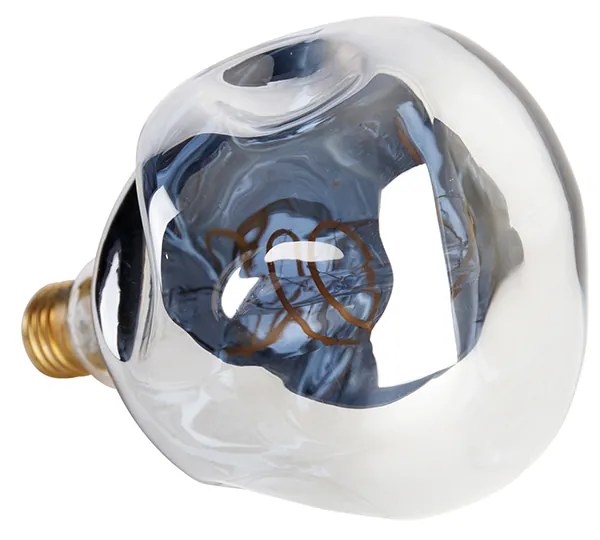 Lâmpada LED E27 regulável G125 prata 4W 75lm 1800K