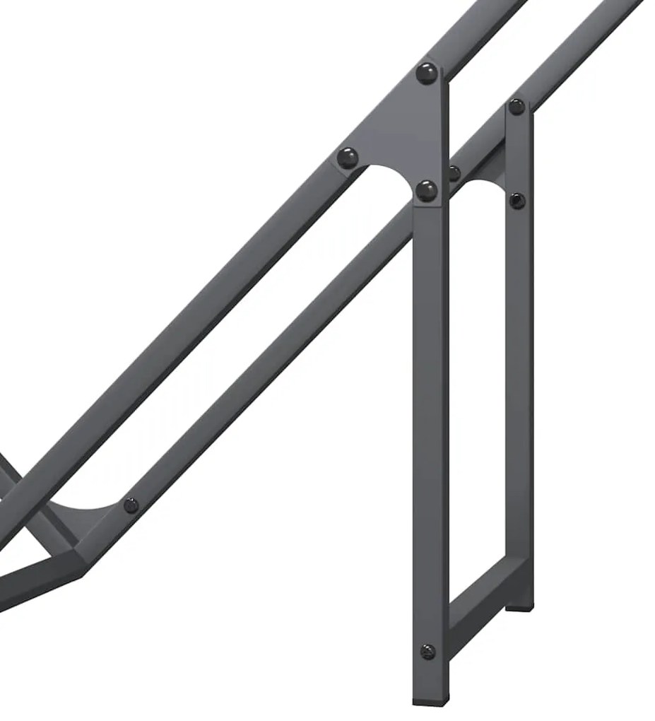Suporte para lenha 100x25x100 cm aço laminado a frio antracite