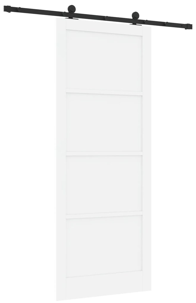 Porta deslizante vidaXL com conjunto de hardware Branca 93x232 cm Made