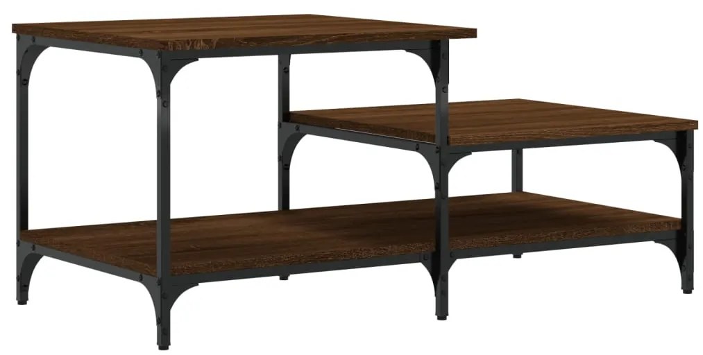 Mesa de centro 100x50,5x45 cm deriv. madeira carvalho castanho