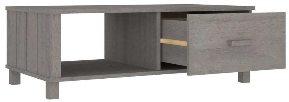 Mesa de centro HAMAR 100x55x35 cm pinho maciço cinza-claro