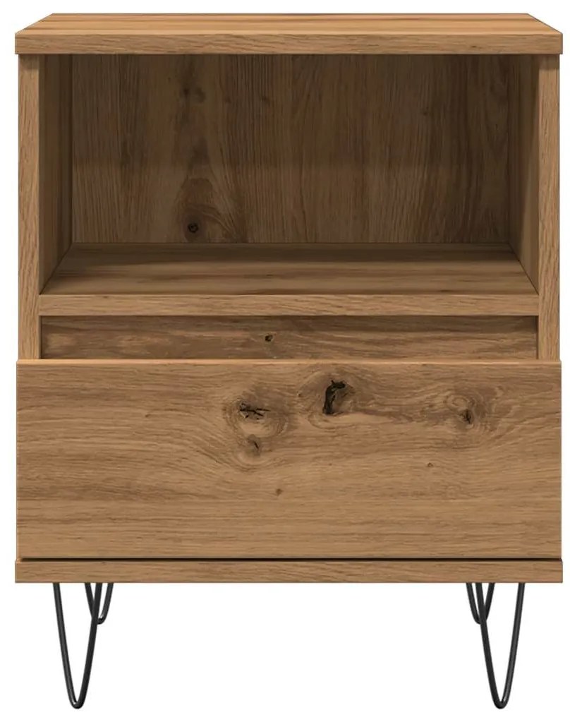Mesa cabeceira 40x35x50 cm derivados madeira carvalho artisiano