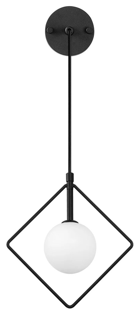Candeeiro de Parede Geometri – Preto e Branco – 24 x 15 cm