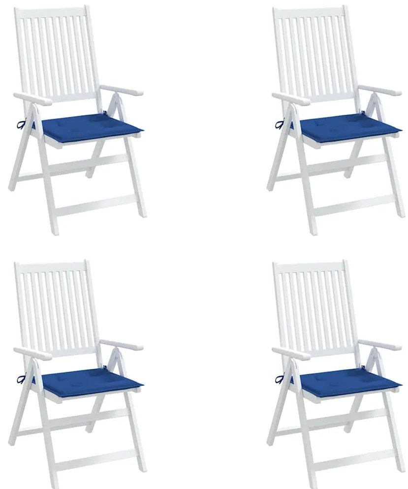 Almofadões p/ cadeiras jardim 4 pcs 40x40x4 cm oxford azul real