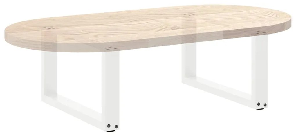 Pés para mesa de centro em formato de U, 2 peças, branco, 60x(30-31) c