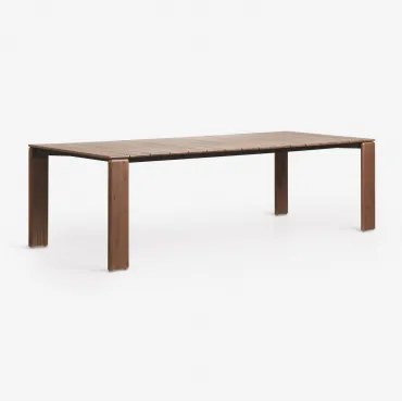 Mesa De Jardim Retangular Em Madeira De Acácia Kandroa Castanho-acácia Escuro & 270 X 105 Cm - Sklum