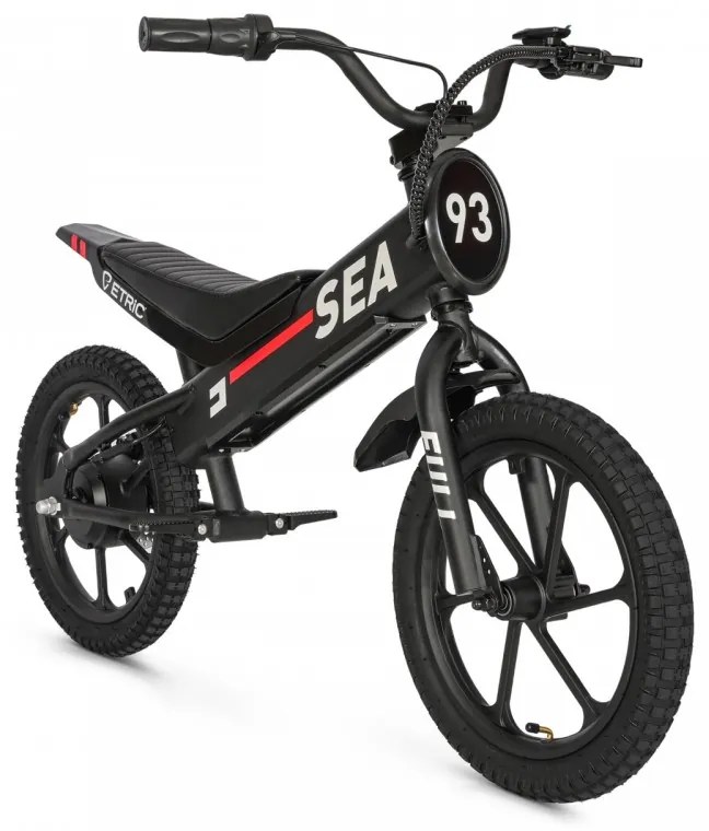 Bicileta eléctrica infantil 350 W SEA 16" Preta/Vermelha