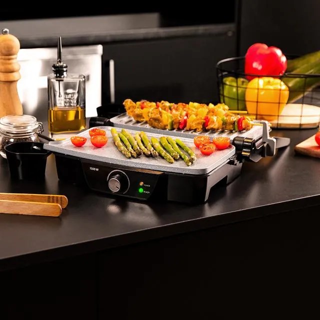 Grelhador elétrico 1500 W Rock’nGrill 1500 Stone Ceramic Mix&amp;Grill