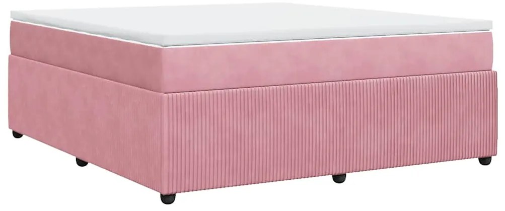 Cama com molas/colchão 180x200 cm veludo rosa
