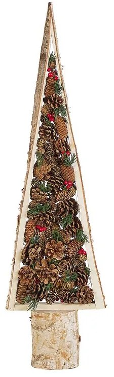 Figura decorativa árvore de natal castanha clara TOLJA Beliani