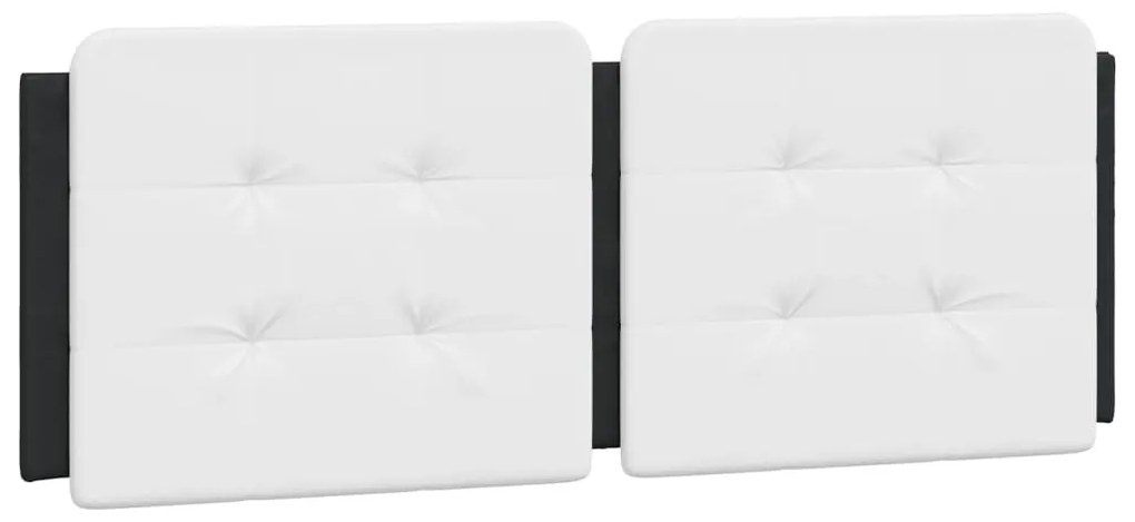 Estrutura cama c/ cabeceira couro artif. 140x190cm preto/branco