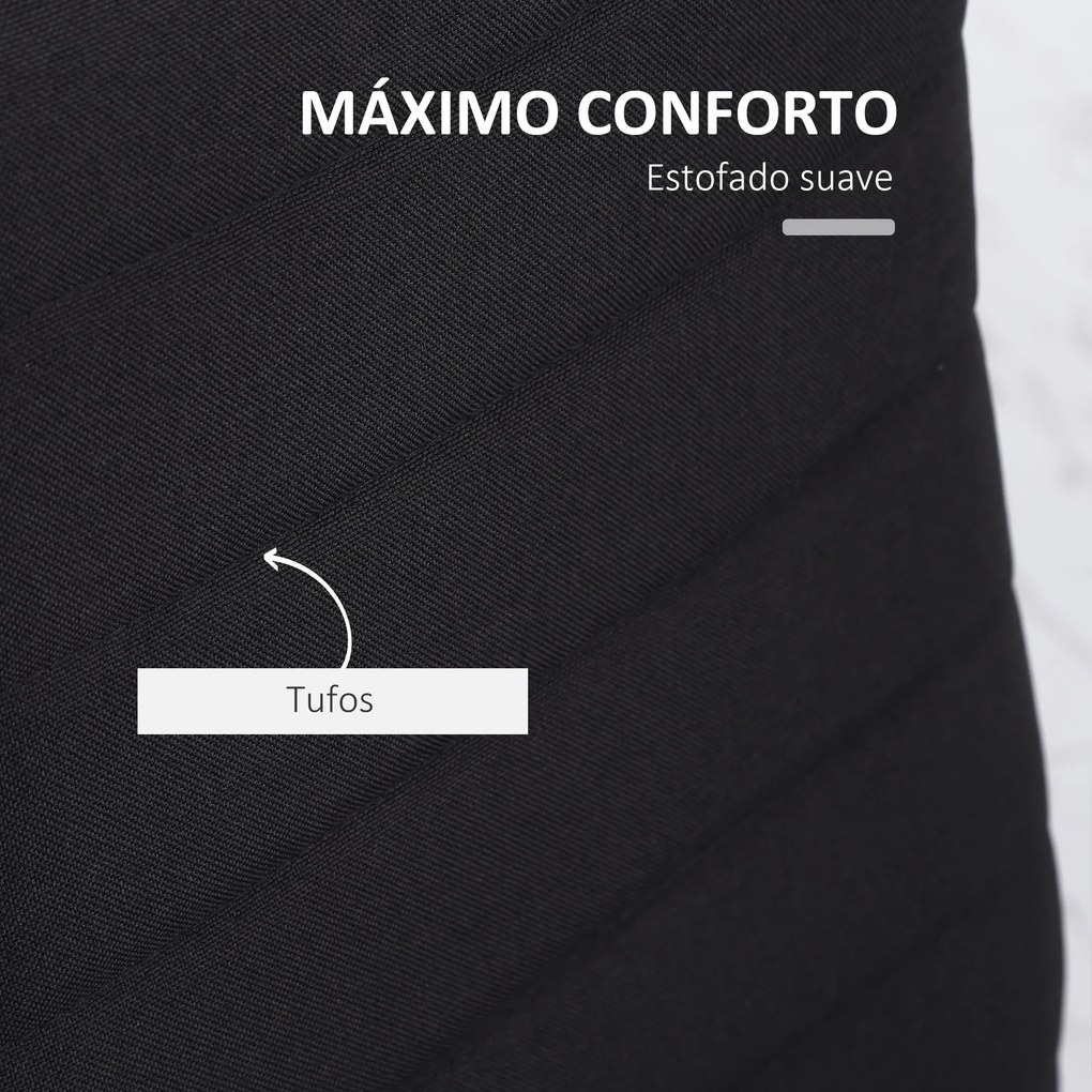 Conjunto de 4 Cadeiras de Sala de Jantar Estofadas em Linho com Pernas em Metal (MESA NÃO INCLUIDA) Cadeiras Modernas para Cozinha Quarto Suporta até