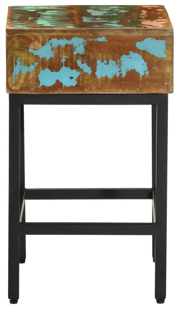 Mesa de apoio 40x30x51 cm madeira recuperada maciça