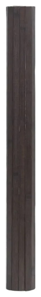 Tapete retangular 100x200 cm bambu castanho-escuro
