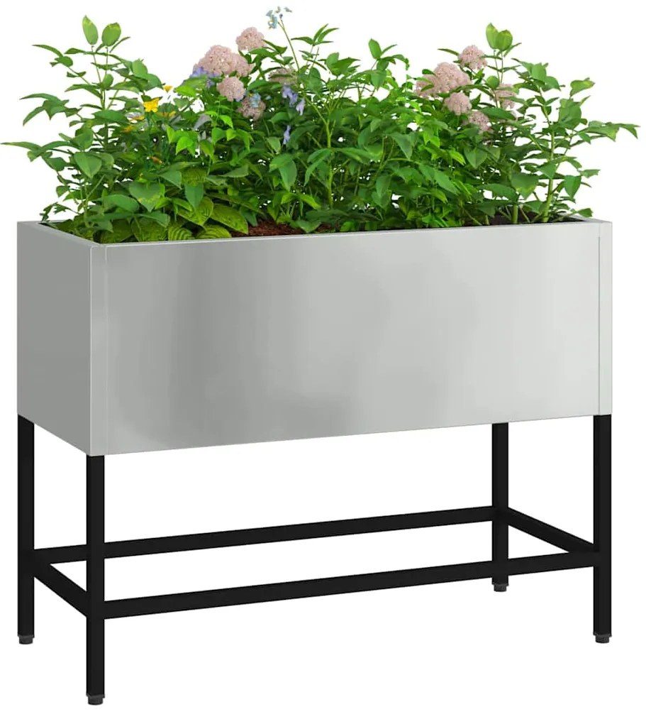 Jardineira Elevada vidaXL 60x26x45 cm Aço Galvanizado