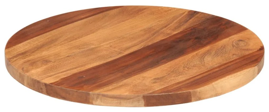 Tampo de mesa redondo madeira de acácia maciça 25-27 mm 50 cm