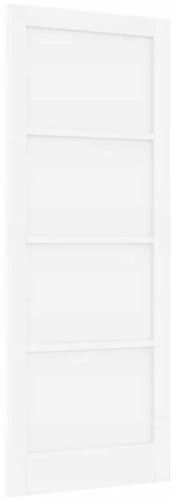 Porta Interna "ORKDAL" Branca 83x211x4 cm Madeira Sólida de Pinheiro