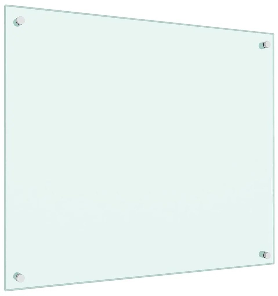Painel anti-salpicos de cozinha 70x60 cm vidro temperado branco