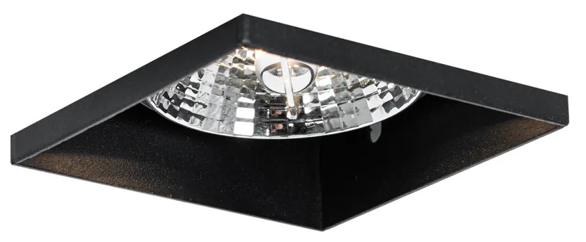 Conjunto de 6 Focos de Embutir Pretos GU10 70mm Sem Moldura - Oneon