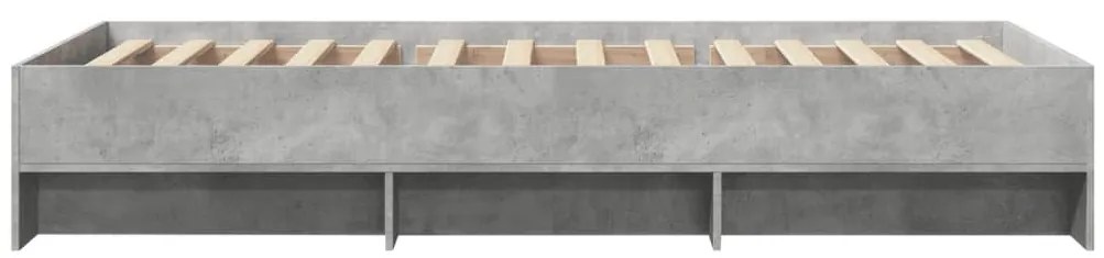 Estrutura de cama 90x190 cm derivados de madeira cinza cimento