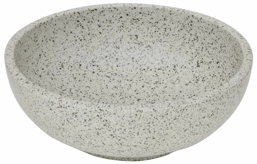 Lavatório de bancada redondo Φ41x14 cm cerâmica cinzento