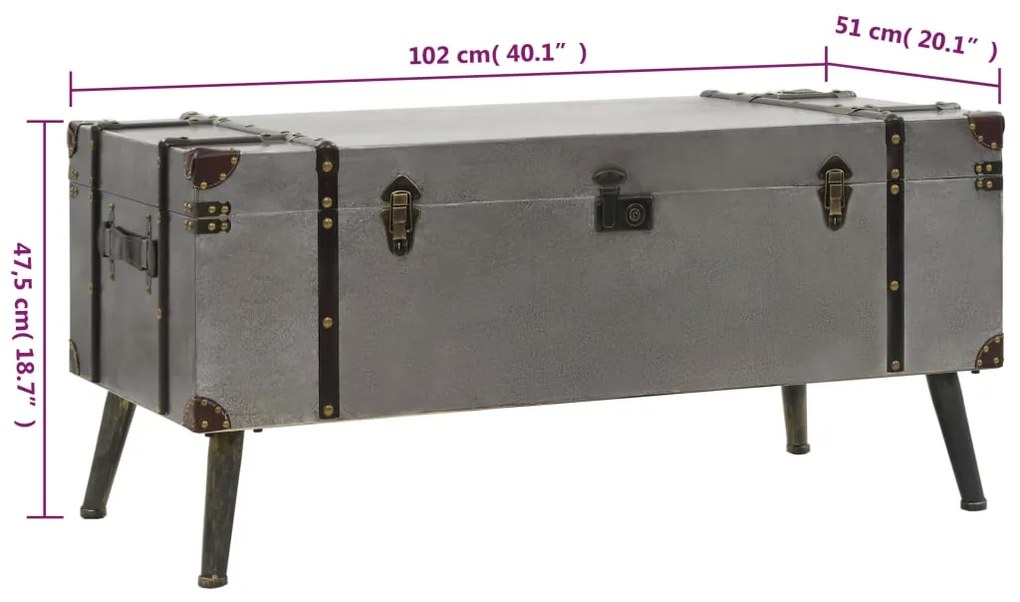 Mesa de Centro Madeira Engenheirada 102x51x47,5 cm
