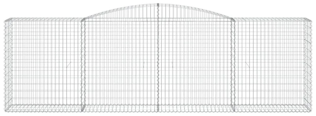 Cestos gabião arqueados 7pcs 400x50x120/140cm ferro galvanizado