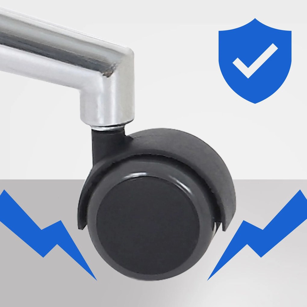 Cadeira de Escritório Chicago Couro Sintético Preto e Nogueira