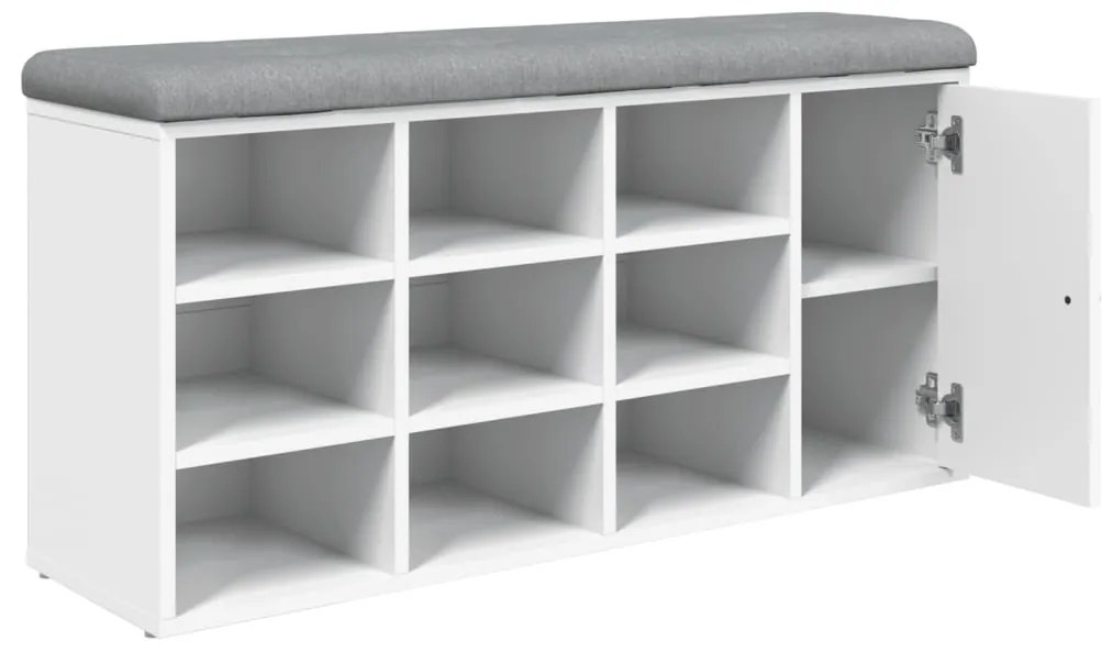 Banco sapateira 102x32x50 cm derivados de madeira branco