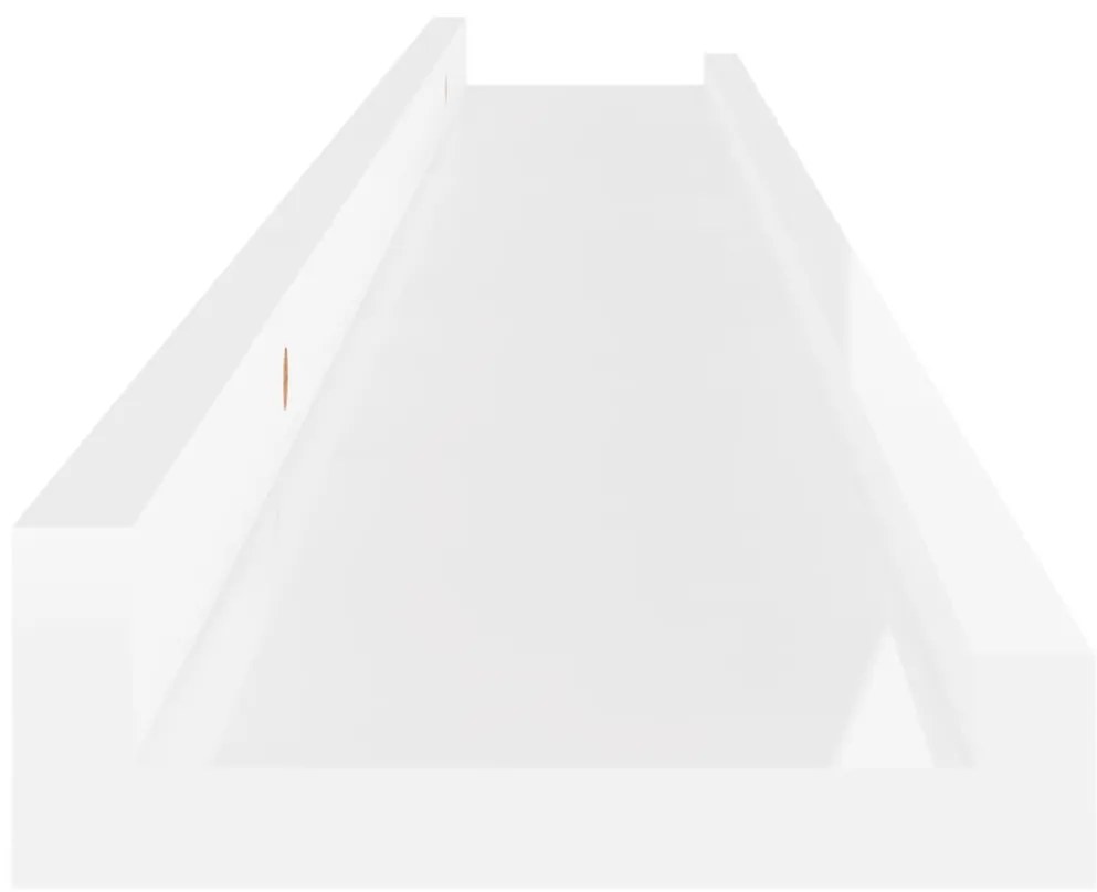 Prateleiras de parede 4 pcs 80x9x3 cm branco brilhante