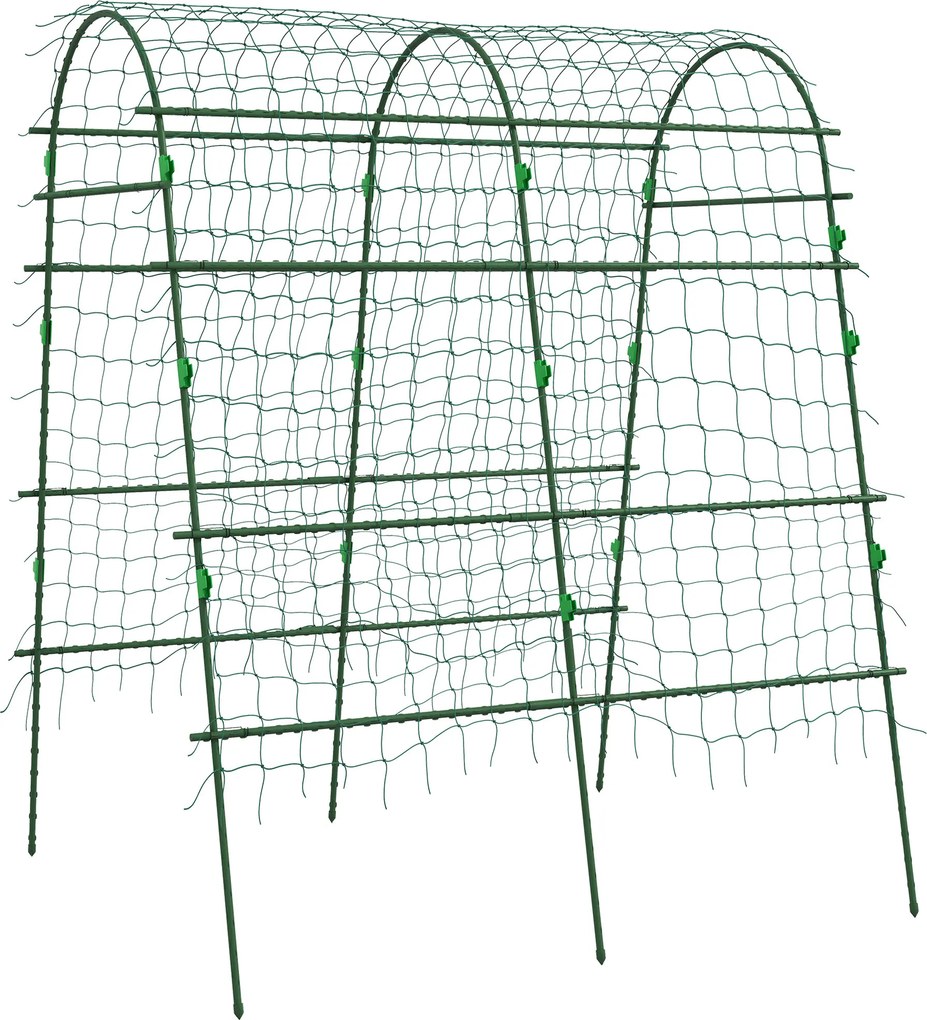 Outsunny Arco para Plantas Trepadeiras 206 cm Estrutura de Jardim para Plantas Trepadoras ao Ar Livre com Estrutura de Aço Verde | Aosom Portugal
