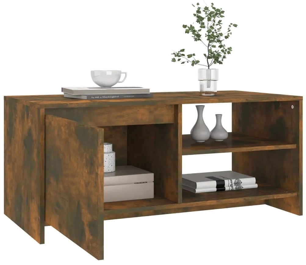 Mesa de centro 102x50x45 cm derivados madeira carvalho fumado