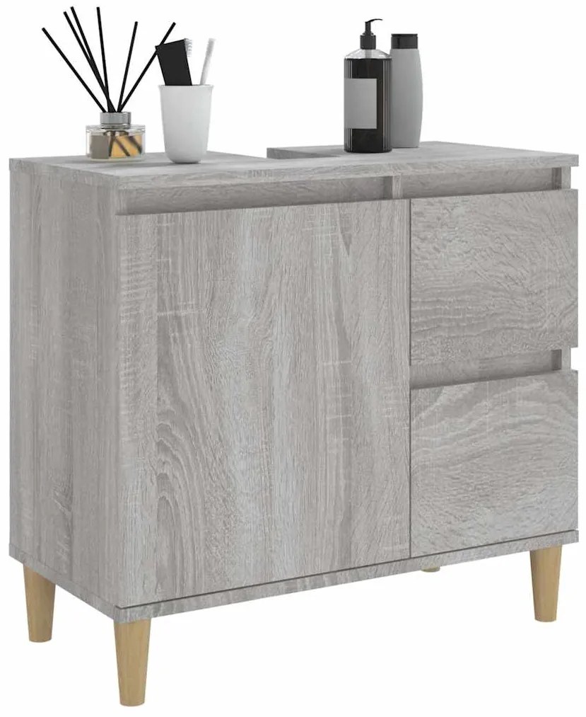 Armário WC 65x33x60 cm derivados de madeira sonoma cinzento