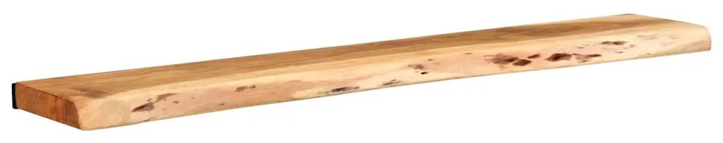 Prateleiras parede 2 pcs 100x20x3,5 cm madeira de acácia maciça