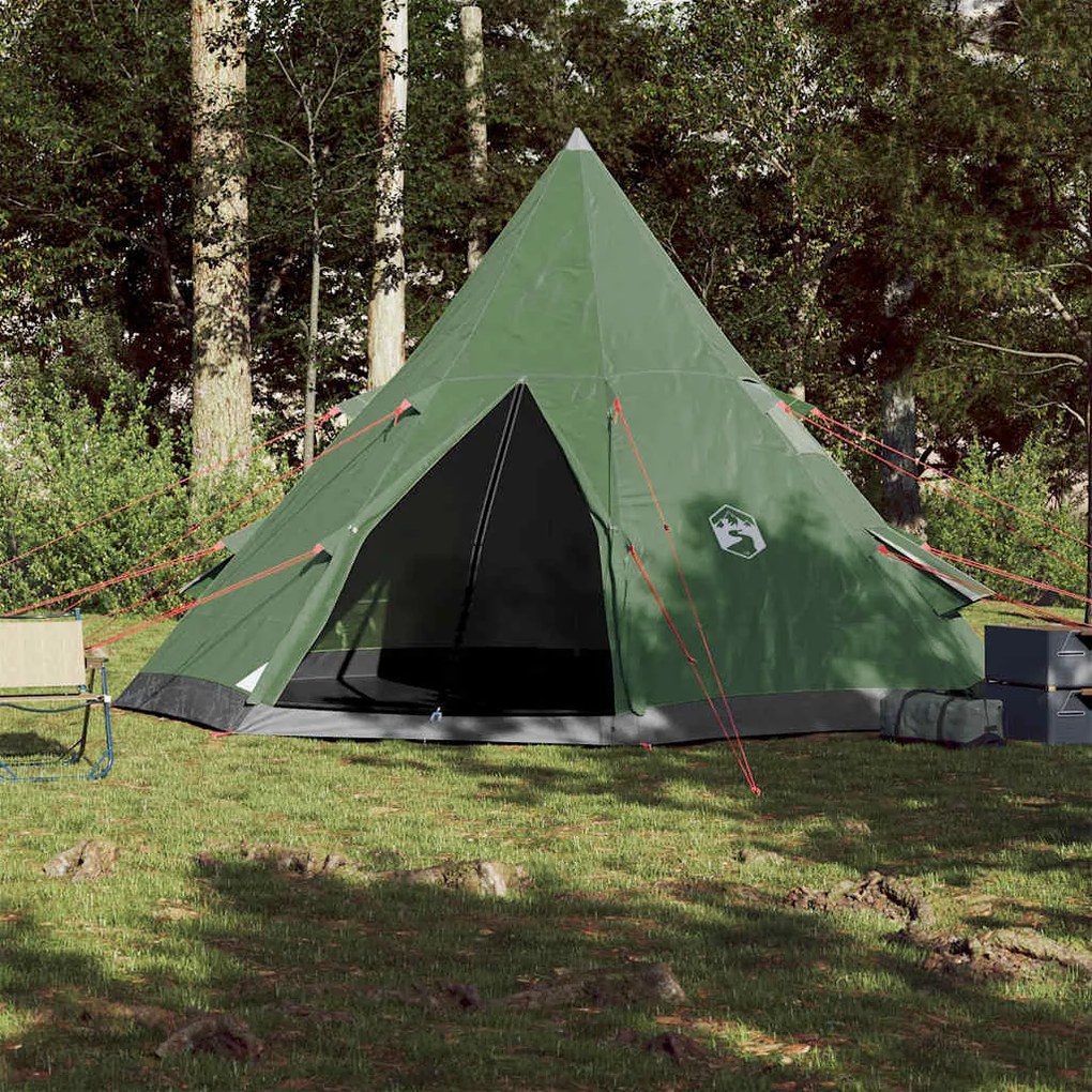 Tenda de campismo tipi para 4 pessoas impermeável verde