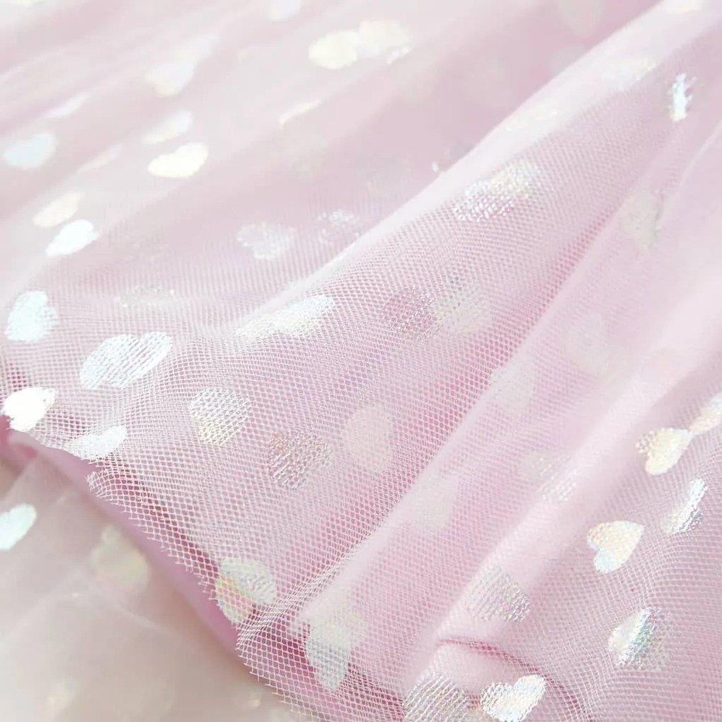 Vestido de criança com folhos rosa-claro 140