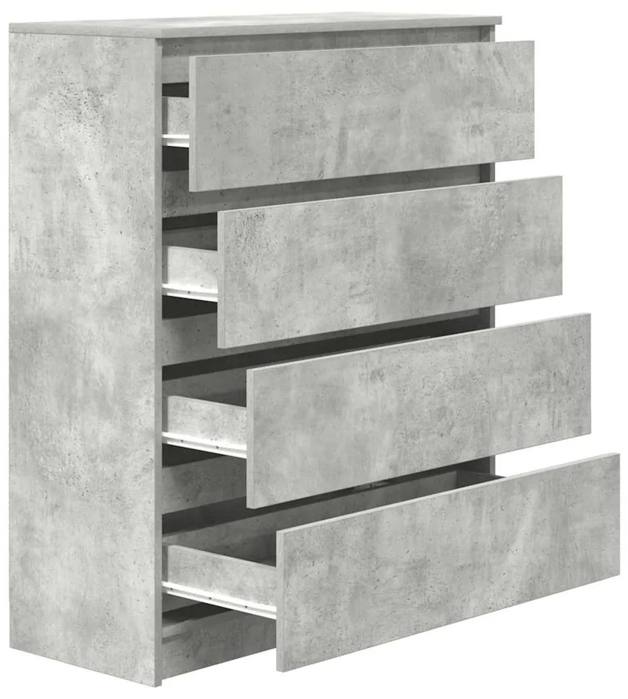 Aparador 80x35x99 cm derivados de madeira cinzento cimento