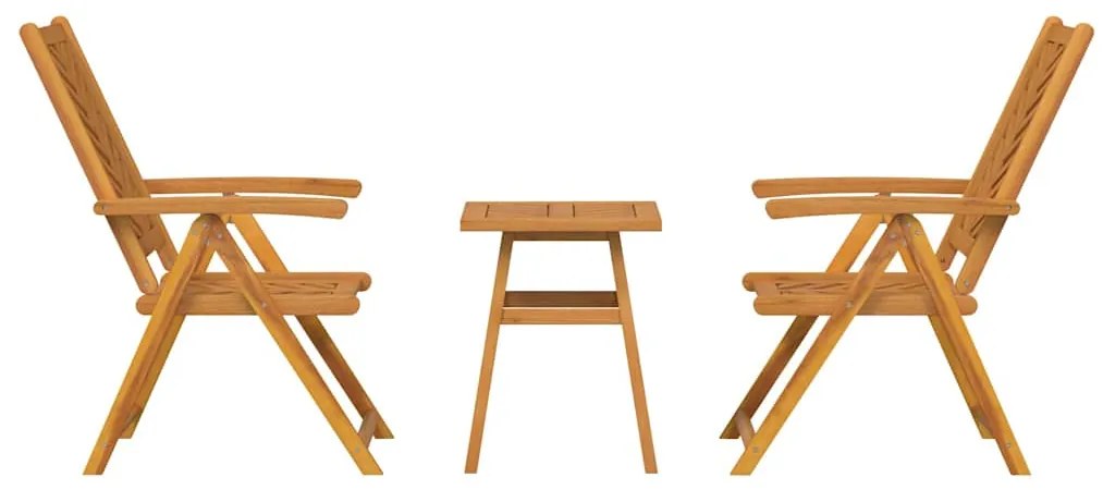 Conjunto Bistro de Jardim 3 pcs Castanho