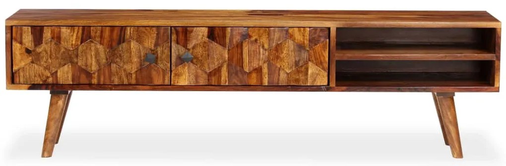 Móvel de TV madeira acácia maciça 140x30x40 cm