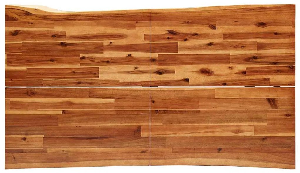 Mesa de jantar c/ bordas vivas 140x80x75 cm acácia maciça