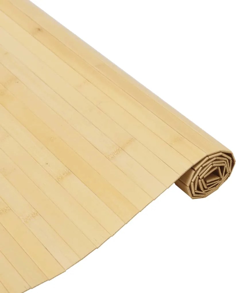 Tapete retangular 80x300 cm bambu cor natural clara