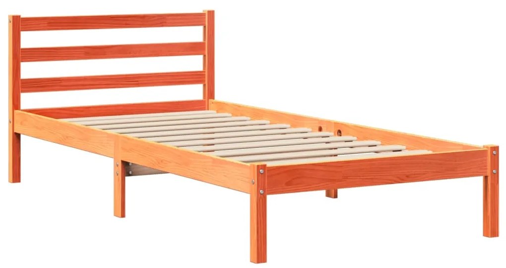 Cama com estante sem colchão 75x190 cm madeira maciça