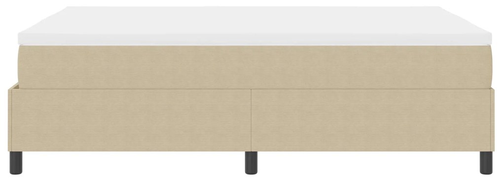 Cama Box Spring com Colchão Verde Claro Cinza 140x200 cm Tecido de Vel