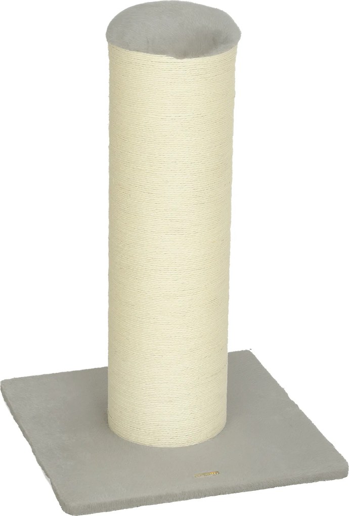 PawHut Poste Arranhador para Gatos 75,5 cm com Base Estável e Corda de Sisal Natural, Cinzento-Claro | Aosom Portugal