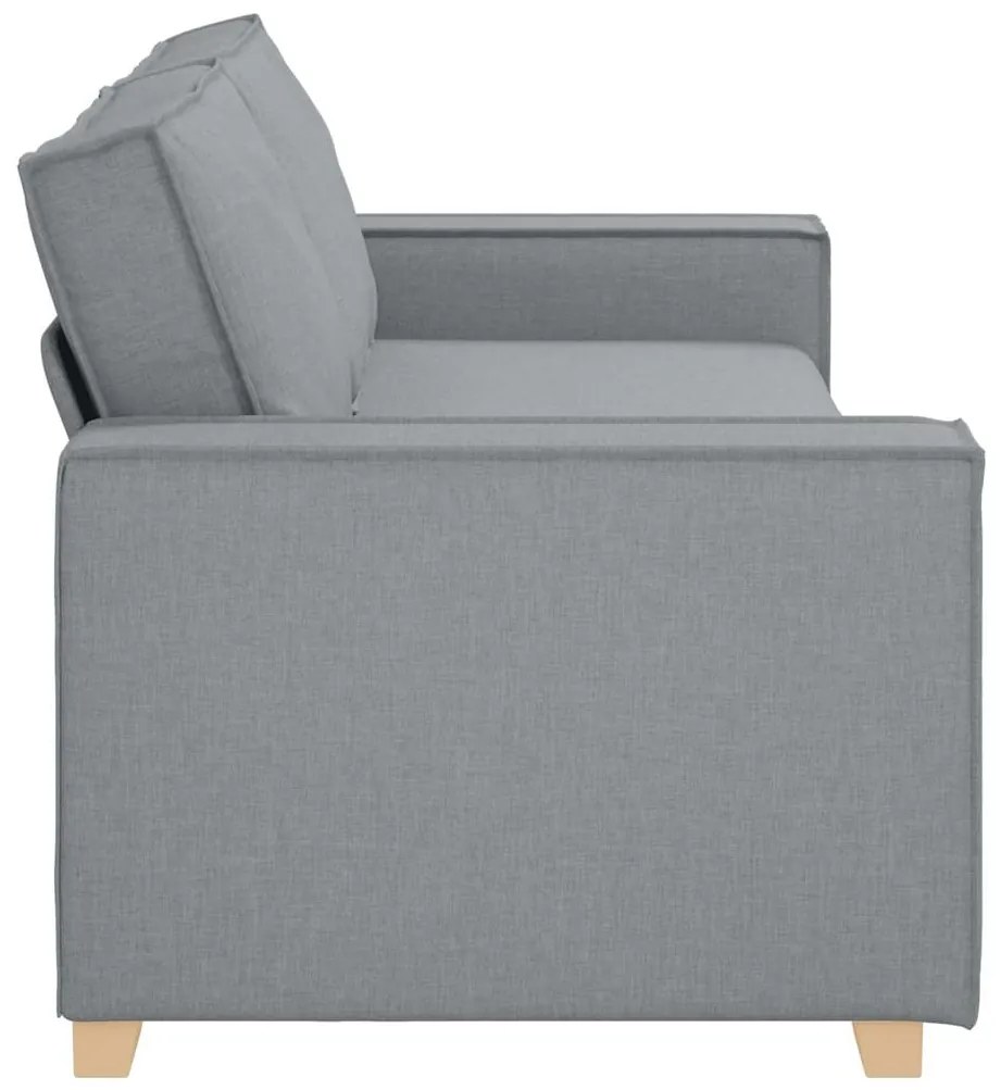 Sofá de 3 lugares cinza claro 180 cm Tecido